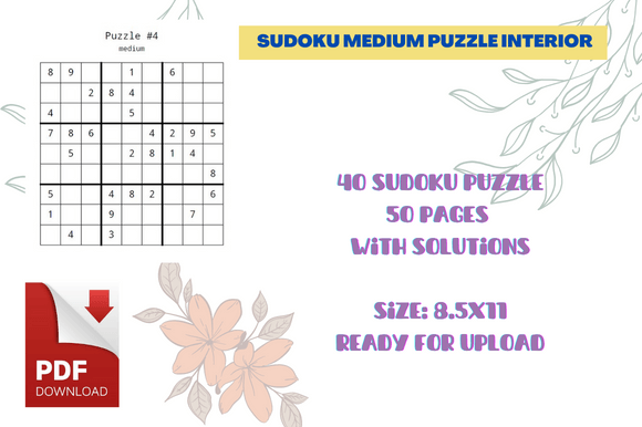 Evaluating Sudoku 40 Puzzle Practice Interior1 for KDP Publishing