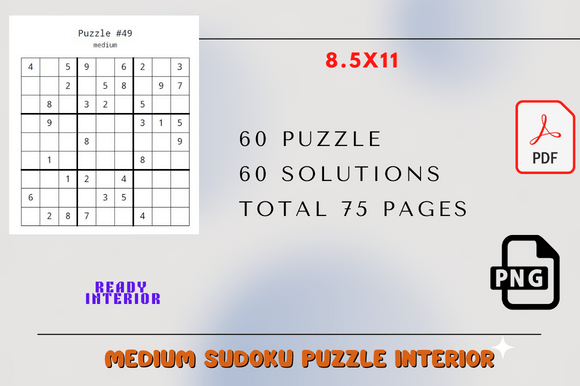 Sudoku Puzzle Book Templates for KDP Publishing
