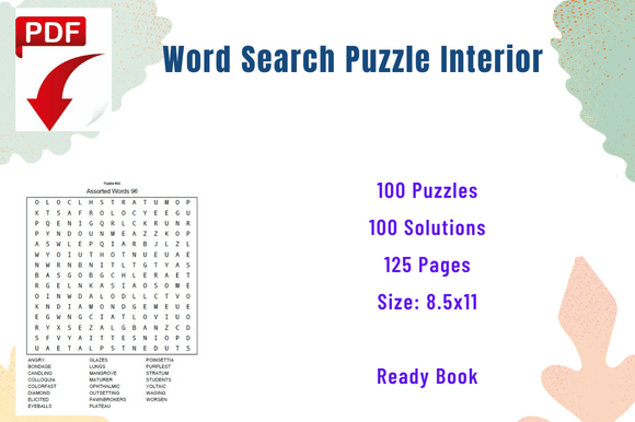 Word Search Puzzles for Kids: A KDP Interior Guide